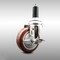 Service Caster 4 Inch 316SS Maroon Polyurethane Swivel 1-1/8 Inch Expanding Stem Caster Brake SCC-SS316EX20S414-PPUB-MRN-TLB-118 - alternate 1